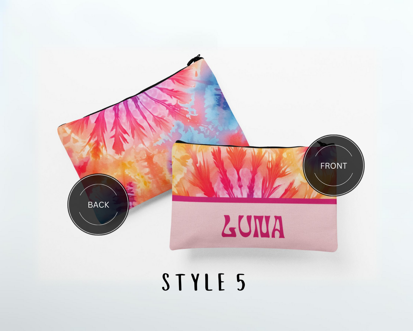 Personalized Tie Dye Pencil Case Back to School Gift