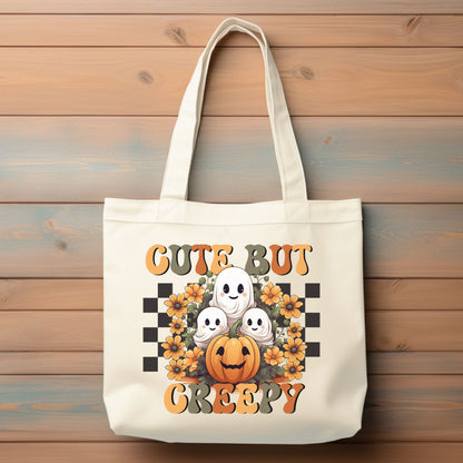 Cute Ghosts Trick or Treat Bag Halloween Tote Bag, Halloween Candy Bag Fall Tote Bag Halloween Goodie Bag Halloween Bag