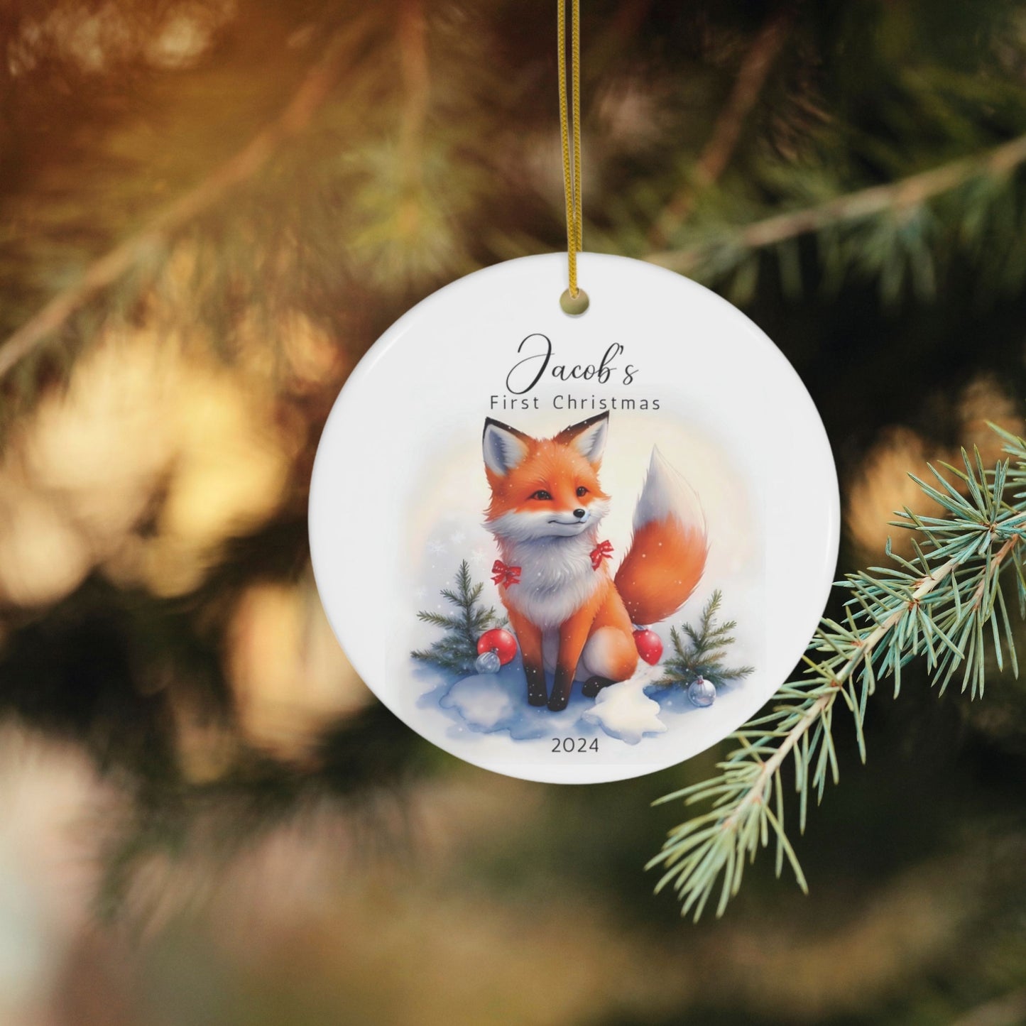 Baby First Christmas Ornament Personalized