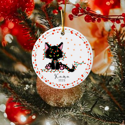 Personalized Cat Christmas Ornament