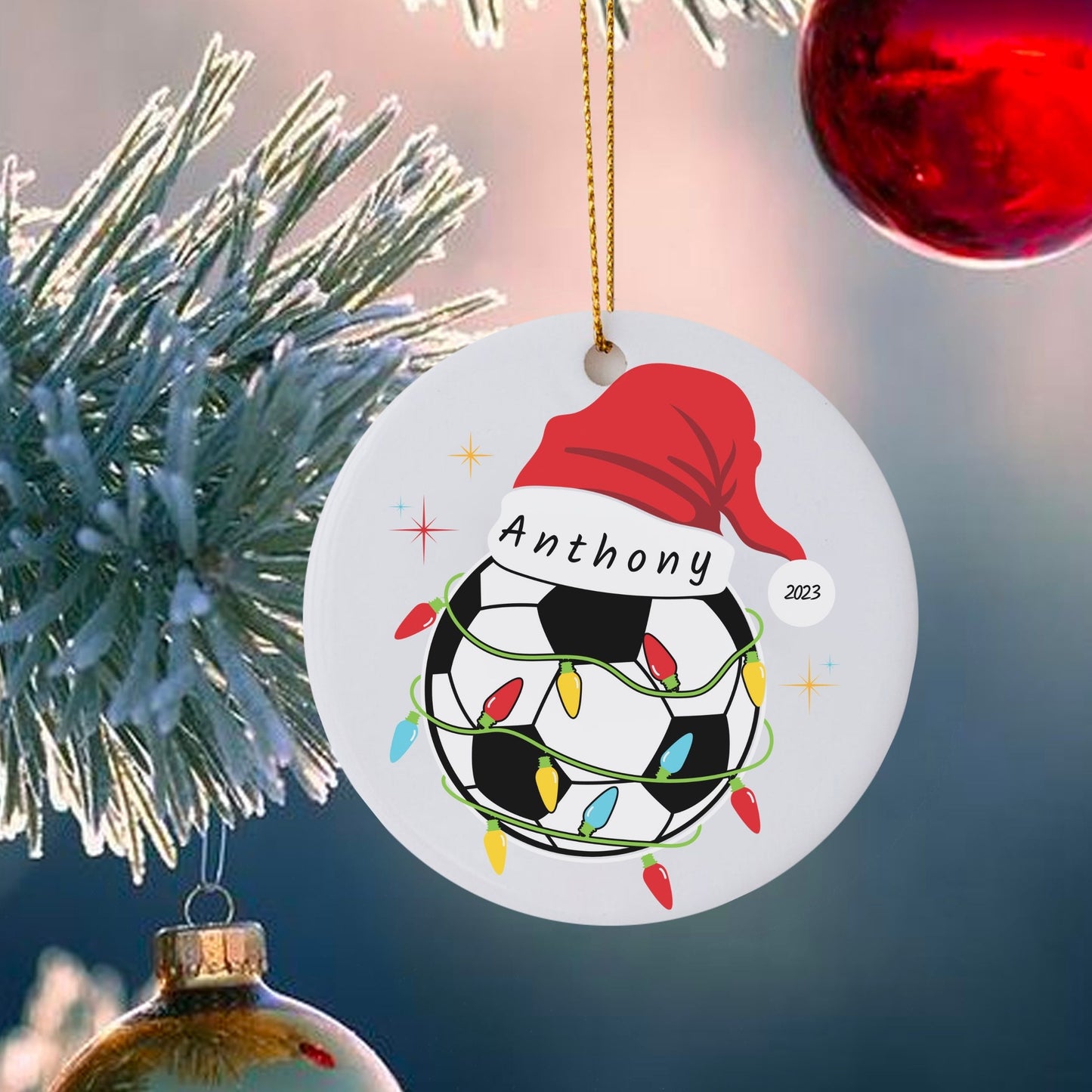 Soccer Ball Christmas Ornament