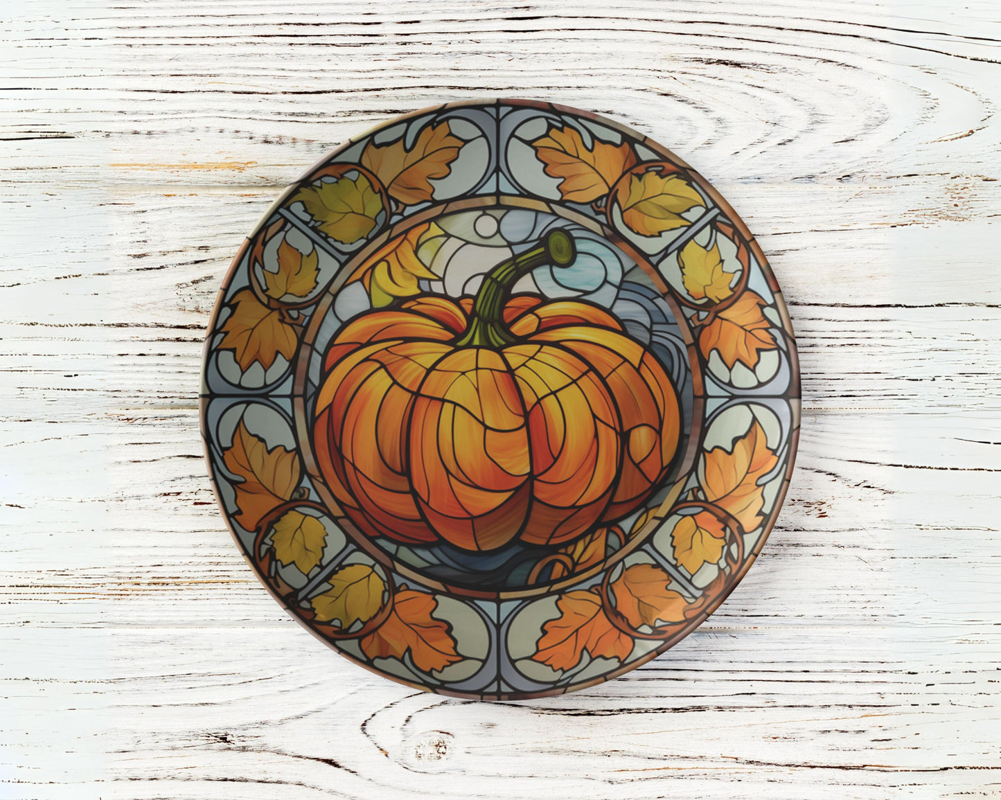 ThermoSaf Polymer Plastic Fall Pumpkin Plates