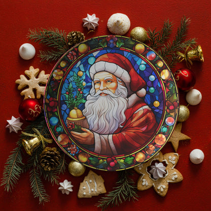 Thermosaf Polymer Plastic Santa Christmas Dinner Plate