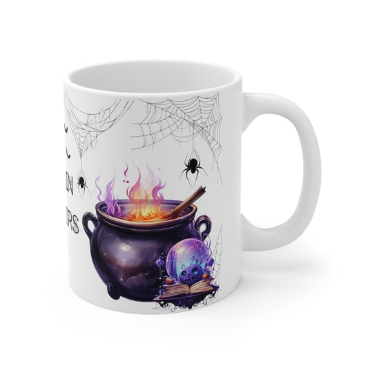 Retro Halloween Coffee Mug Funny Coffee Mug Witchy Mug Halloween Cauldron Mug Halloween Spider Web Mug Halloween Bat Mug Halloween Kitchen