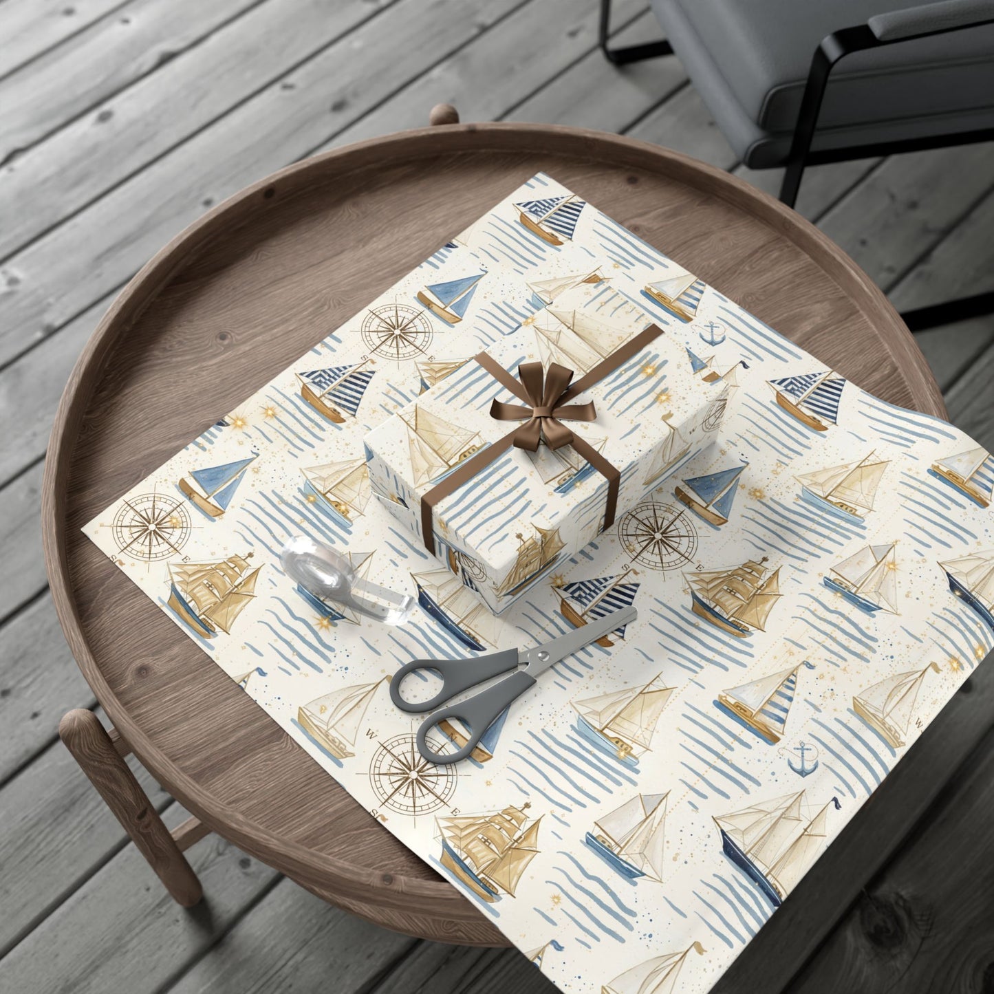 Sailboat Gift Wrapping Paper