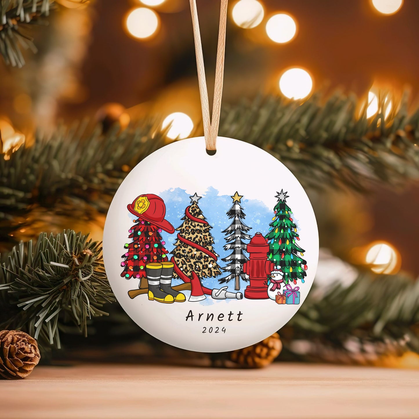 Personalized Firefighter Ornament