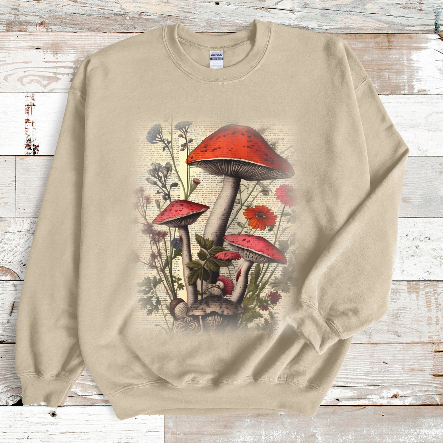 Floral Mushroom Cottagecore Sweatshirt