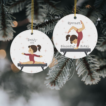 Personalized Gymnast Ornament Gymnastics Christmas Ornament