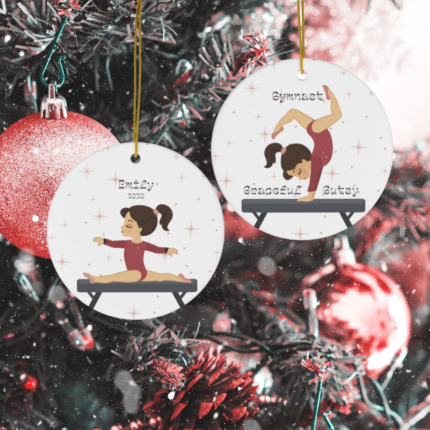 Personalized Gymnast Ornament Gymnastics Christmas Ornament