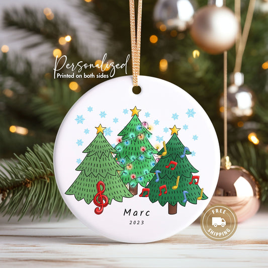 Personalized Music Christmas Ornament Gift For Musician