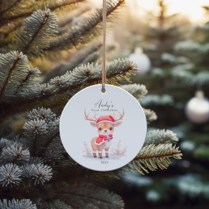 Baby First Christmas Ornament Personalized