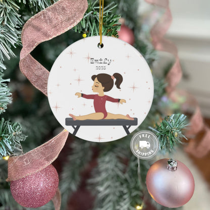 Personalized Gymnast Ornament Gymnastics Christmas Ornament