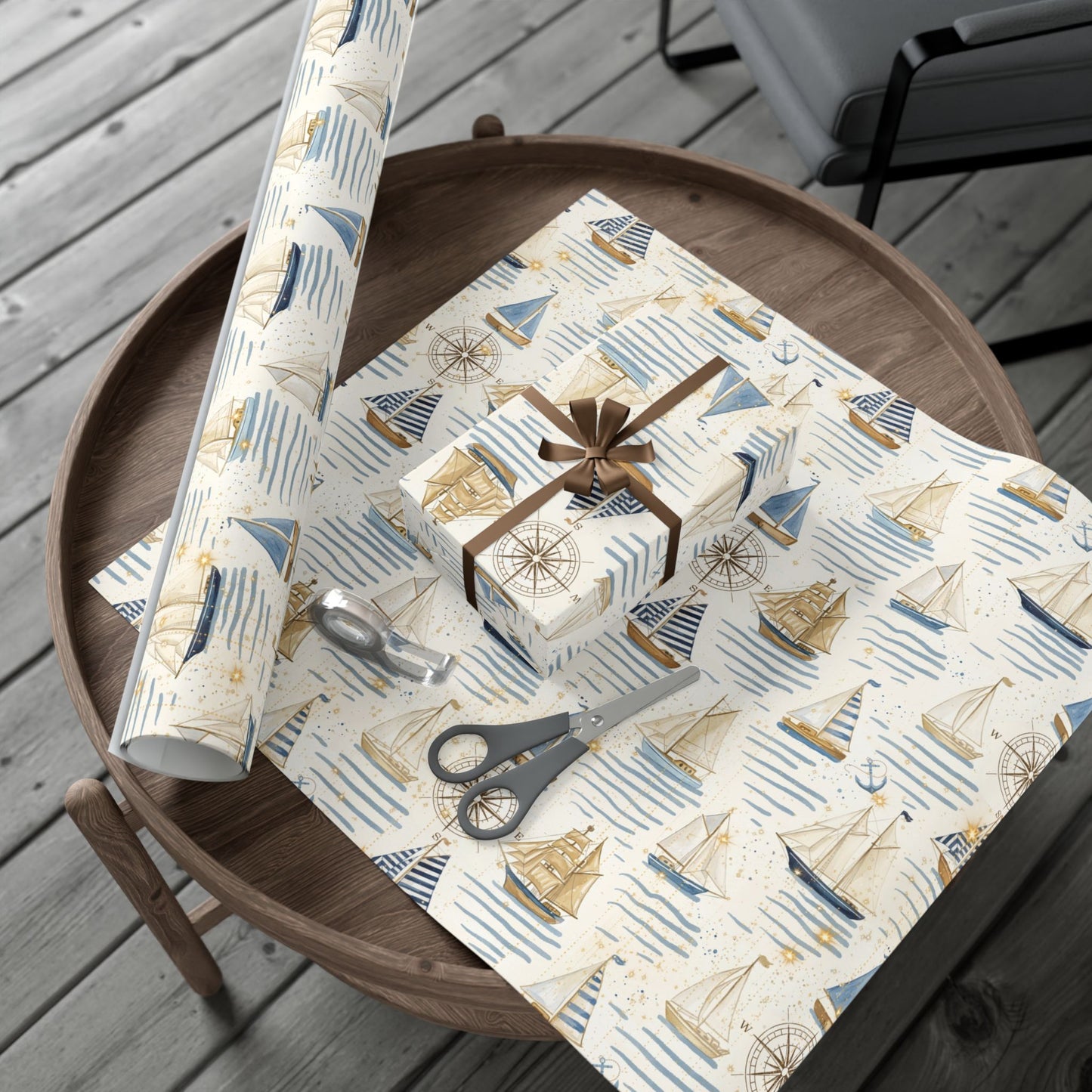 Sailboat Gift Wrapping Paper