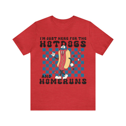 Hotdogs and Homeruns Women's Short Sleeve Baseball T-Shirt