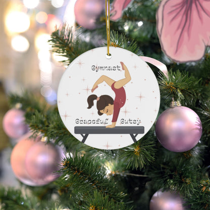 Personalized Gymnast Ornament Gymnastics Christmas Ornament