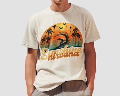 Unisex Retro Surfing Beach Shirt