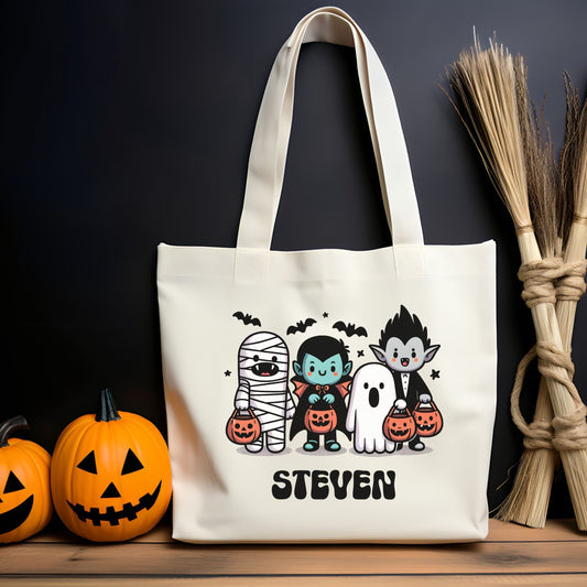 Personalized Halloween Tote Bag Trick or Treat Bag