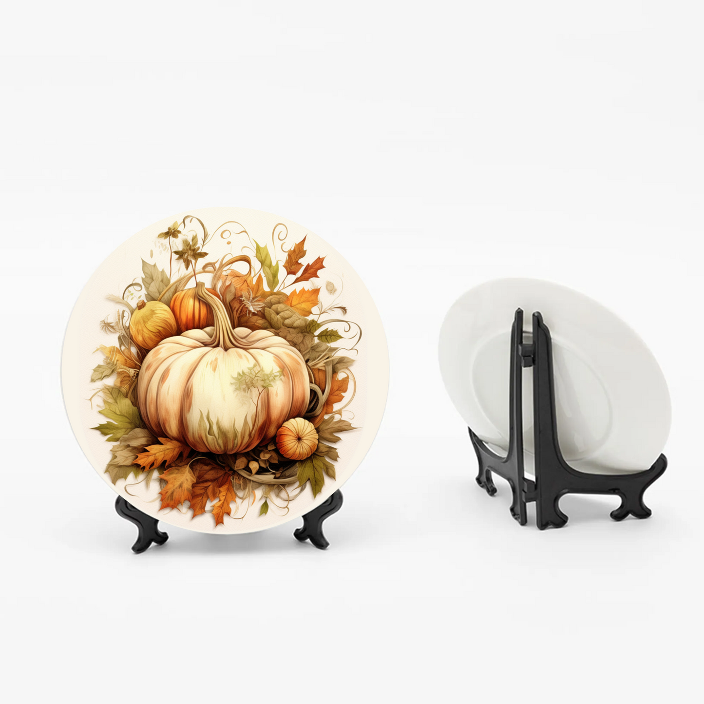 Bone China Boho Pumpkin Plates Fall Decor