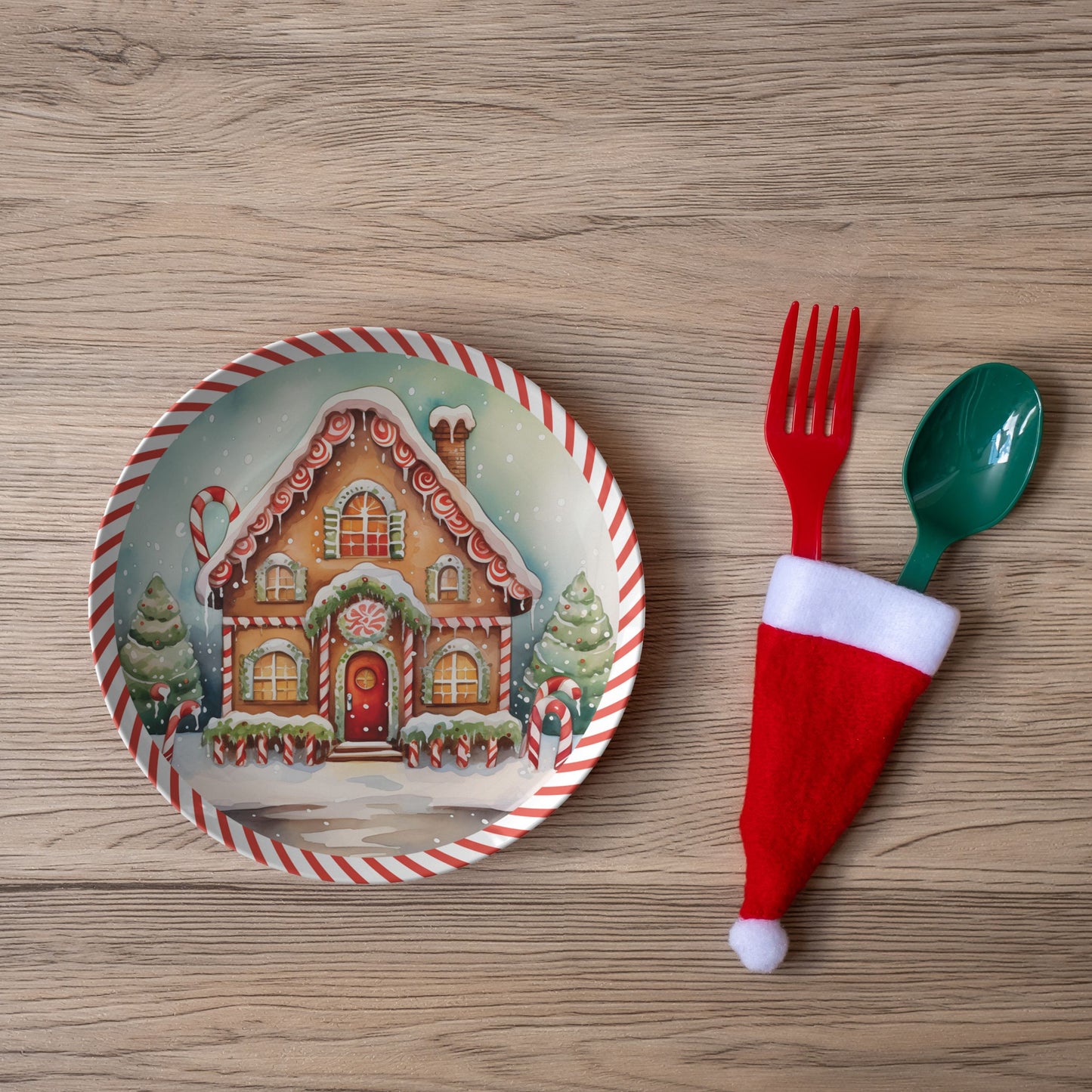 Gingerbread House Thermosaf Polymer Plastic Christmas Plate