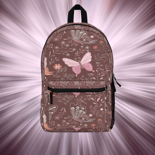 Boho Butterfly Backpack Book Bag For Women Large Ladies Backpack Book Bag For School Pink Fashion Backpack Women College Backpack Gift For Her
