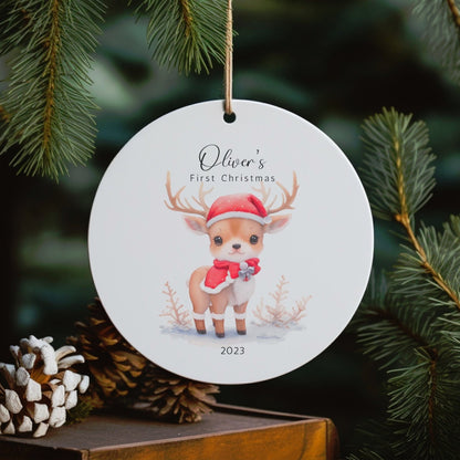 Baby First Christmas Ornament Personalized