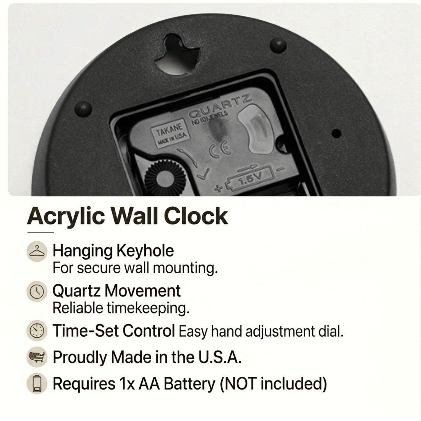 Mountain Bike Acrylic Wall Clock