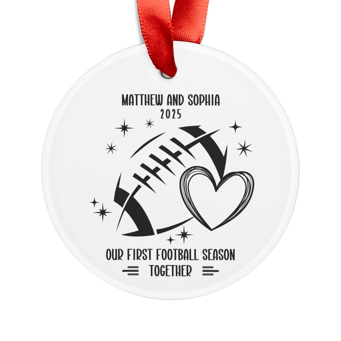 Custom Football Couple Ornament