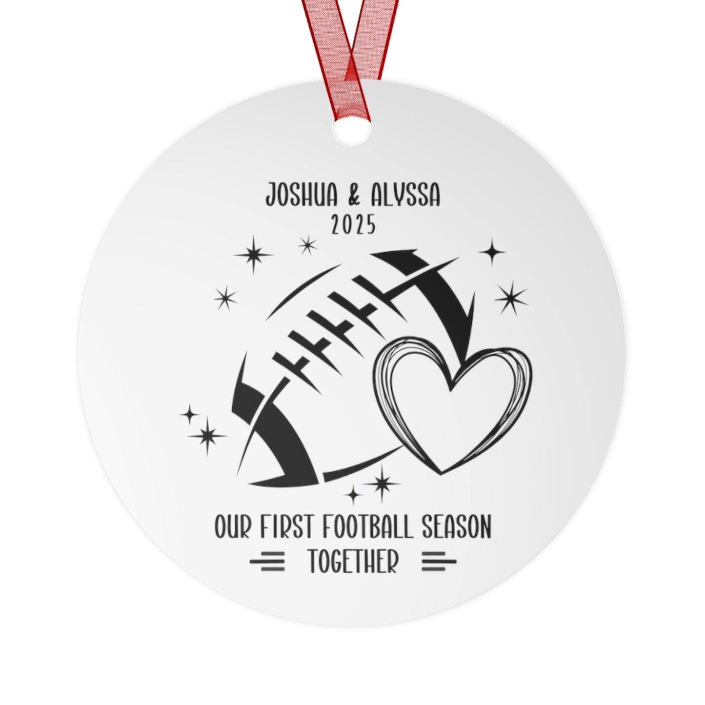 Custom Football Couple Ornament