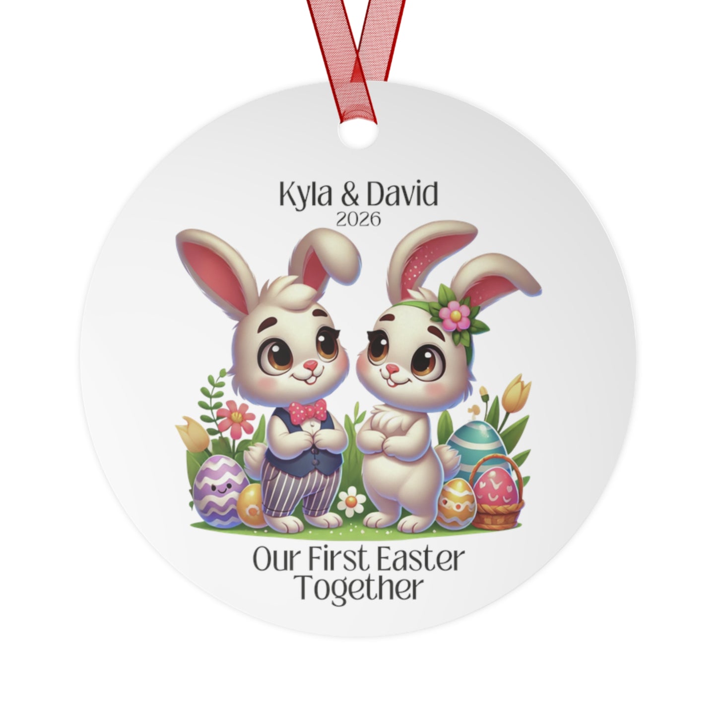 Custom Couple First Easter Together Ornament