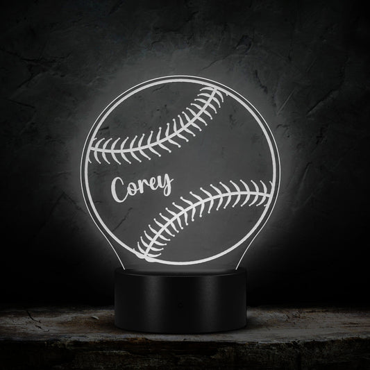 Personalized Baseball Gift Custom Night Light