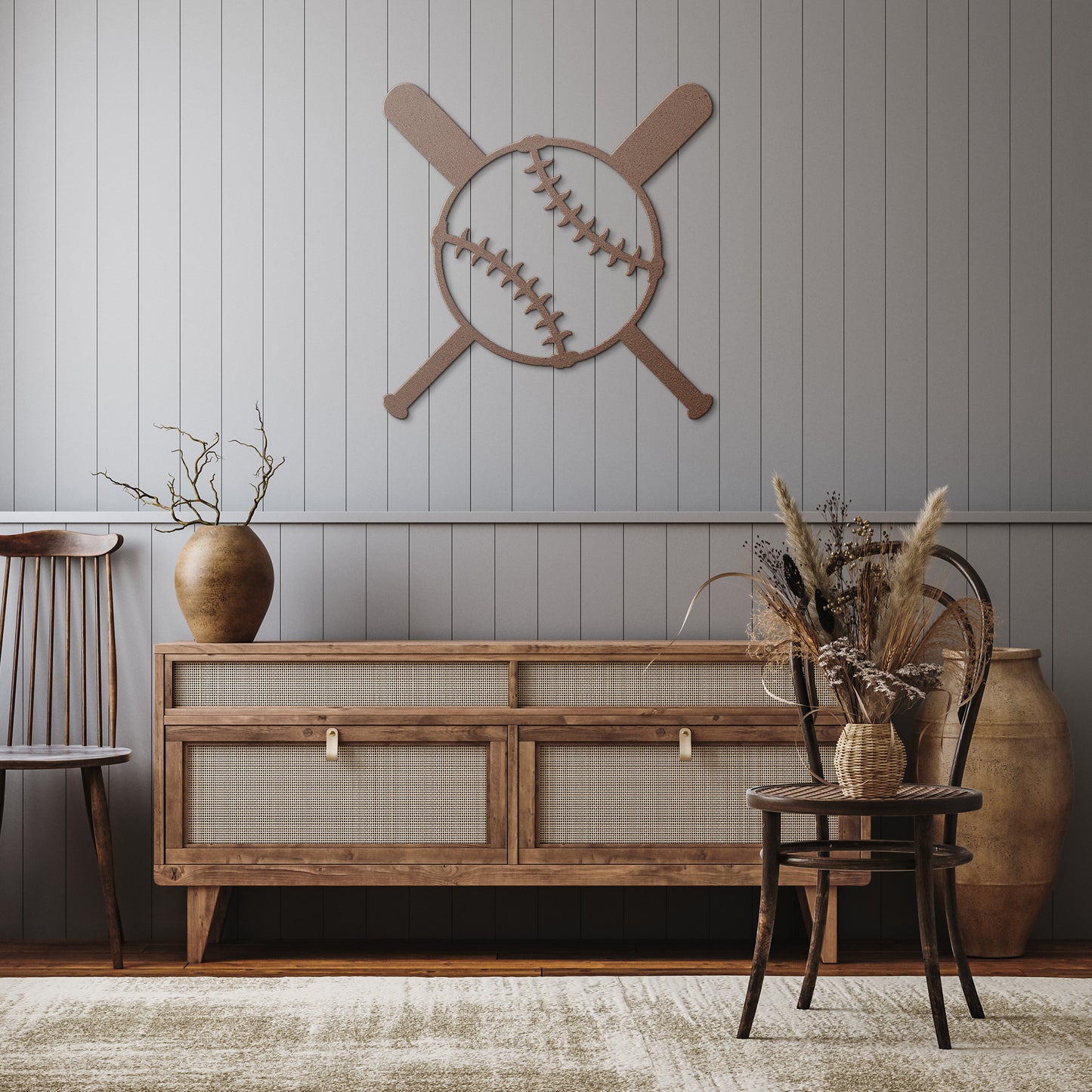 Baseball Wall Decor Metal Sign