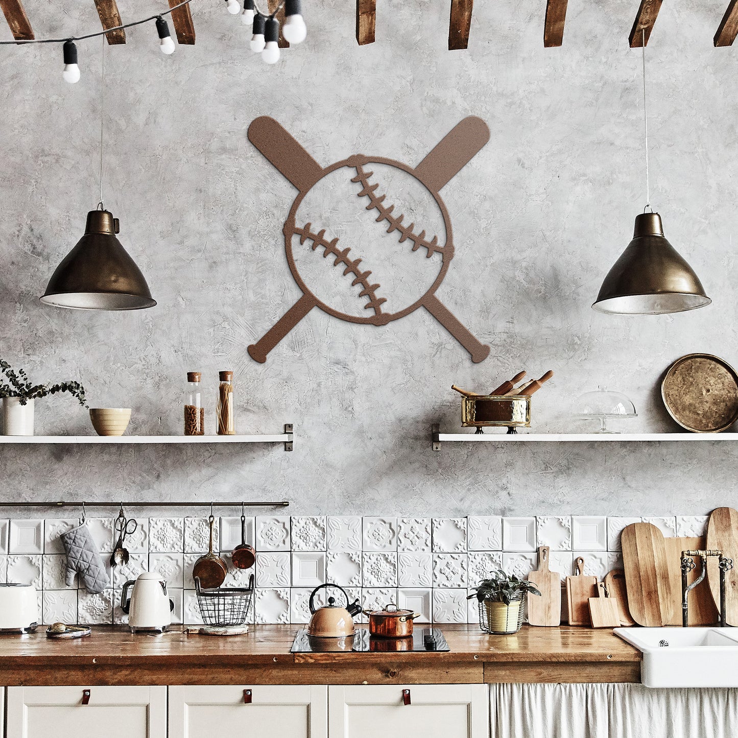Baseball Wall Decor Metal Sign