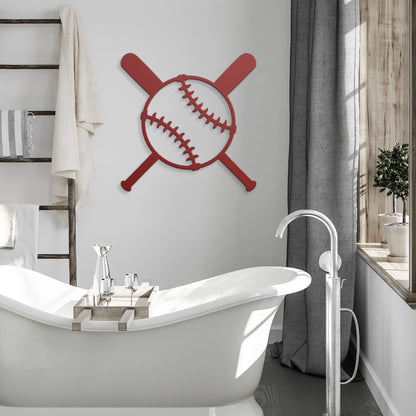Baseball Wall Decor Metal Sign