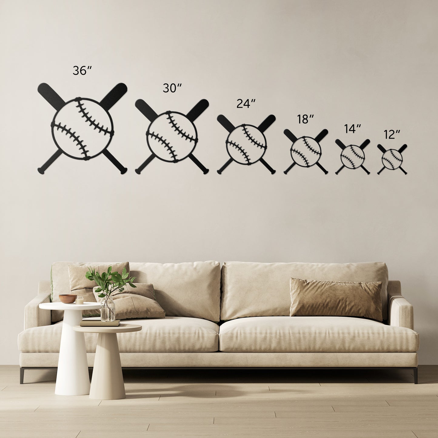 Baseball Wall Decor Metal Sign