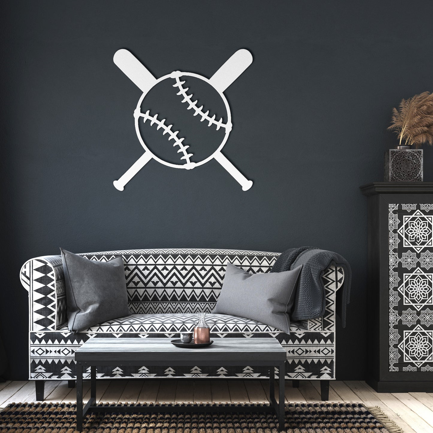 Baseball Wall Decor Metal Sign