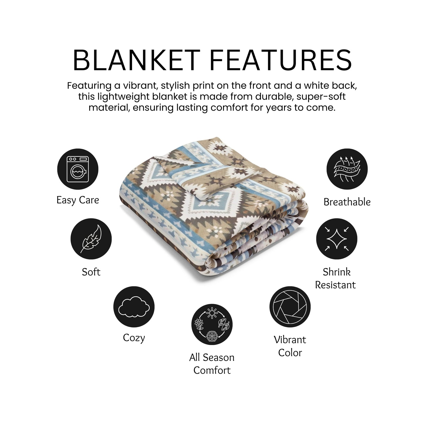 Personalized Aztec Southwestern Blanket