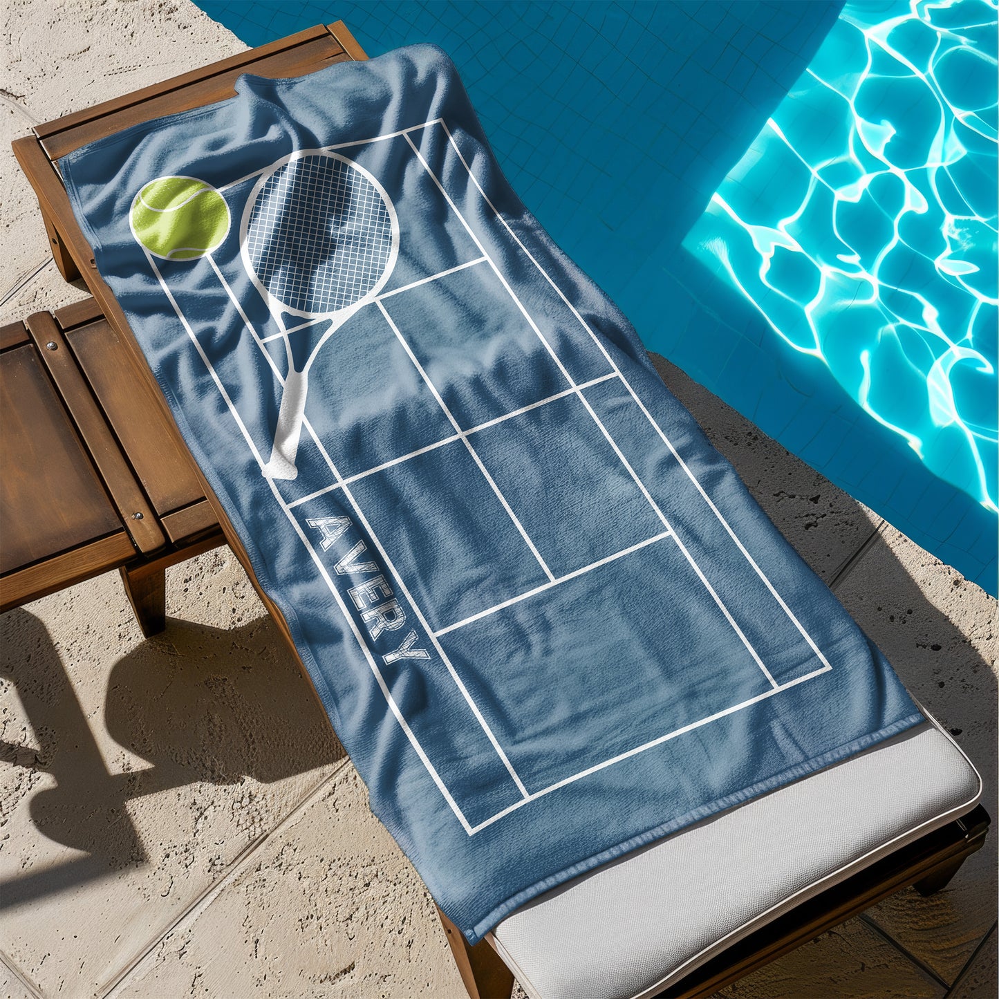 Personalized Tennis Beach Towel