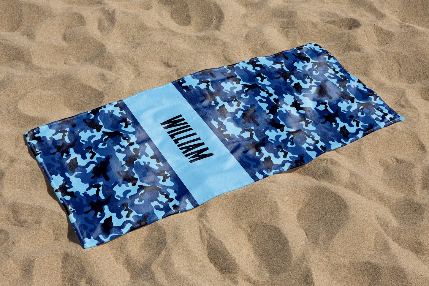 Personalized Camouflage Pattern Beach Towel