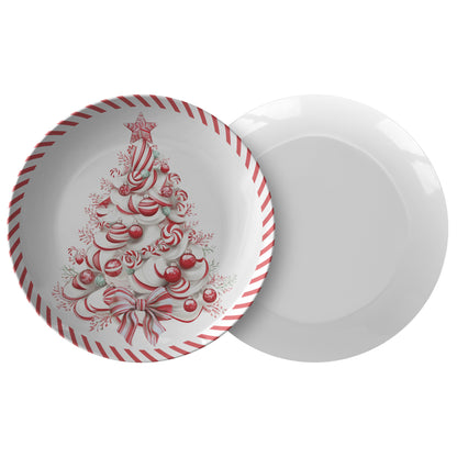 Candy Cane Christmas Tree Plate