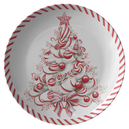 Candy Cane Christmas Tree Plate