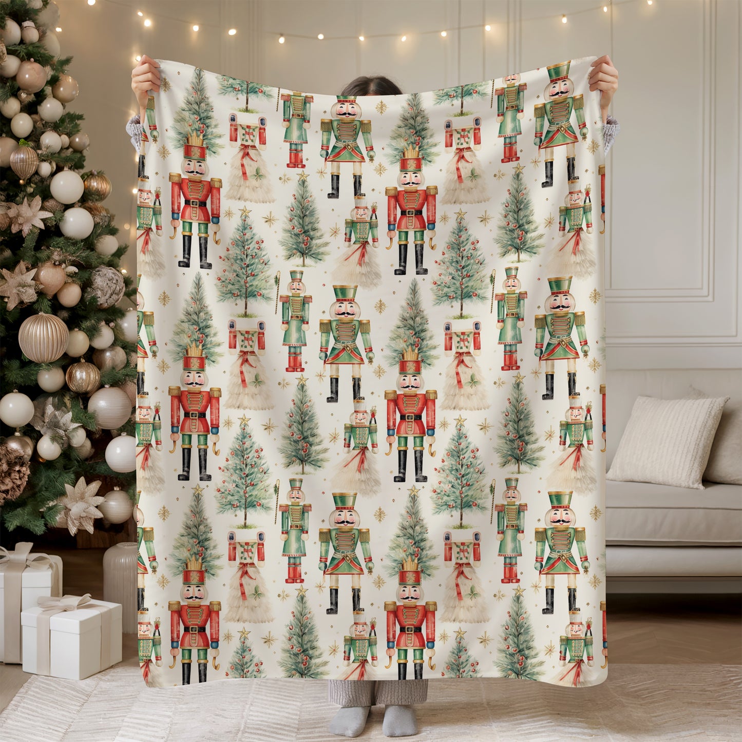 Nutcracker Holiday Throw Blanket