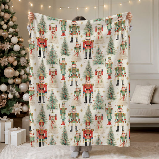 Nutcracker Holiday Throw Blanket