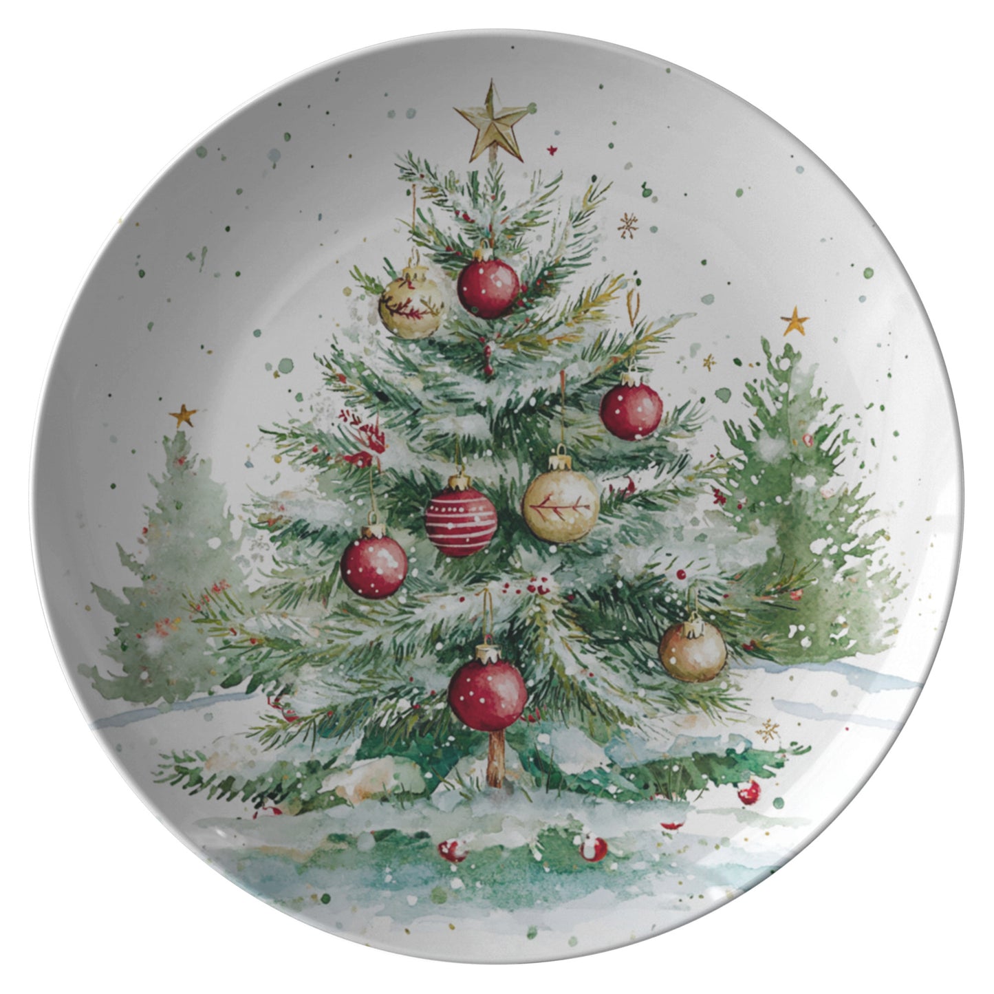 Christmas Tree Plate Holiday Dinnerware
