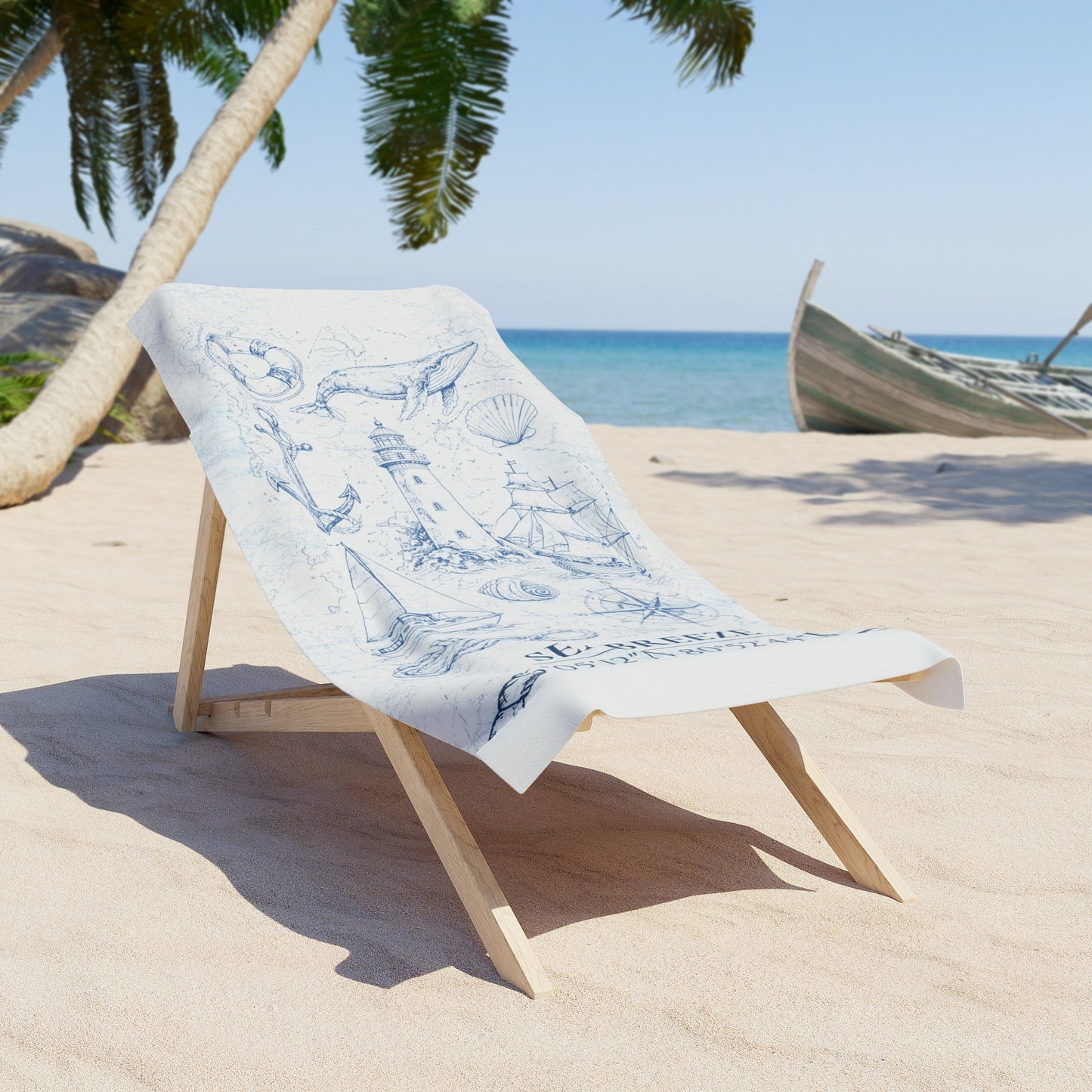 Personalized Coastal Navigator Beach Towel