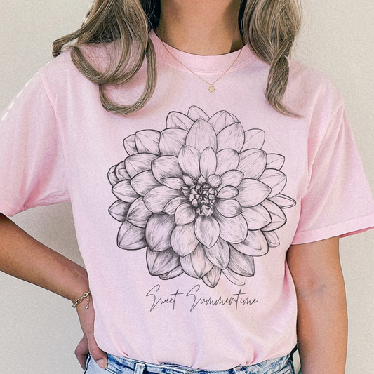 Womens Sweet Summertime Floral T-Shirt