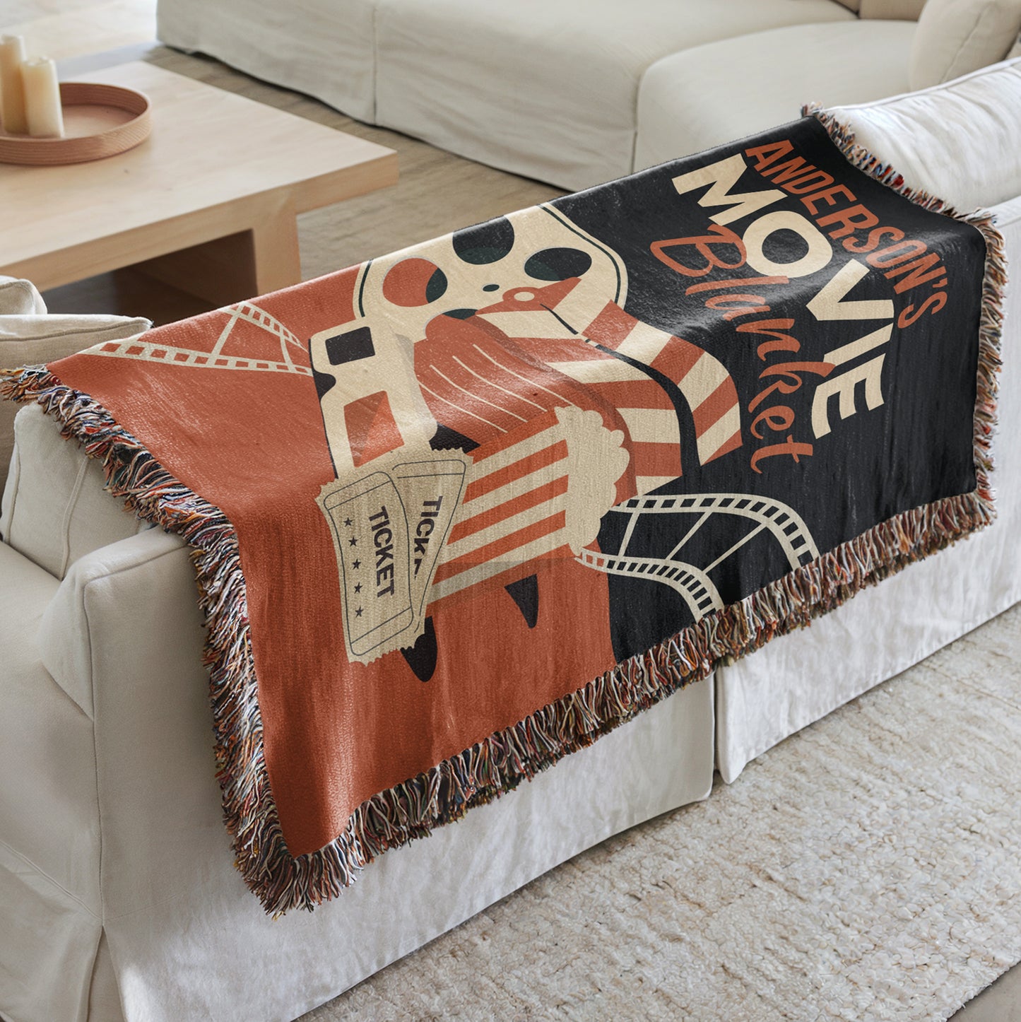 Personalized Woven Movie Blanket