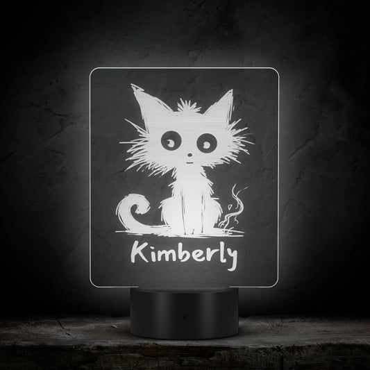 Custom Cat LED Name Light Funny Cat Gifts For Coworkers