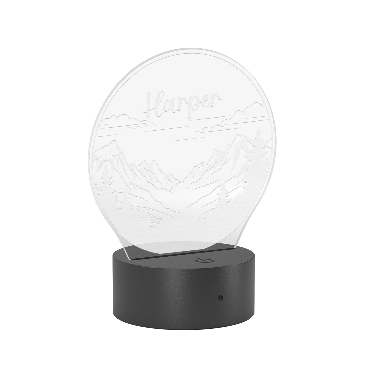Custom Light Up Mountain Art Personalized Name Light