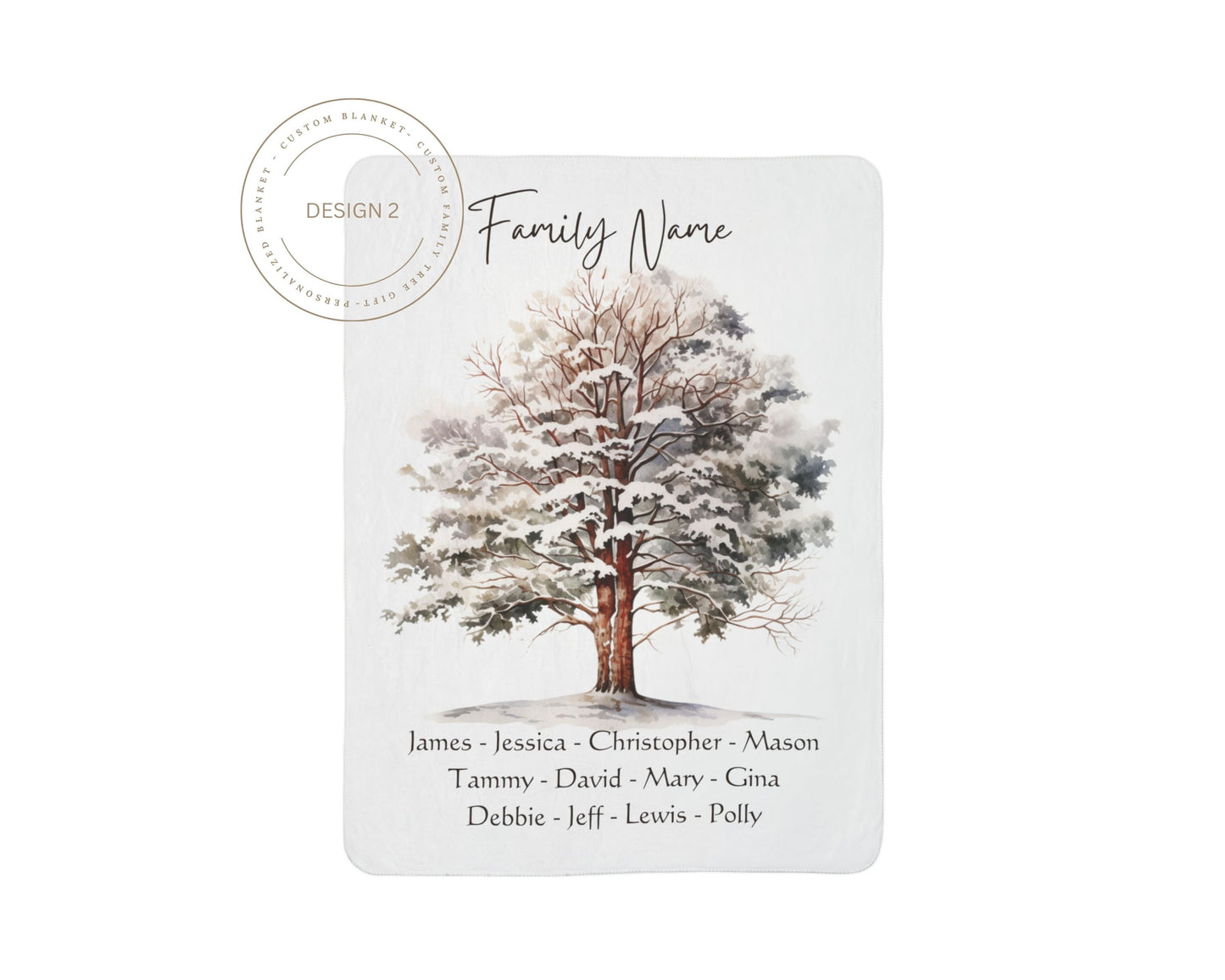 Family Tree Blanket Personalized Family Keepsake