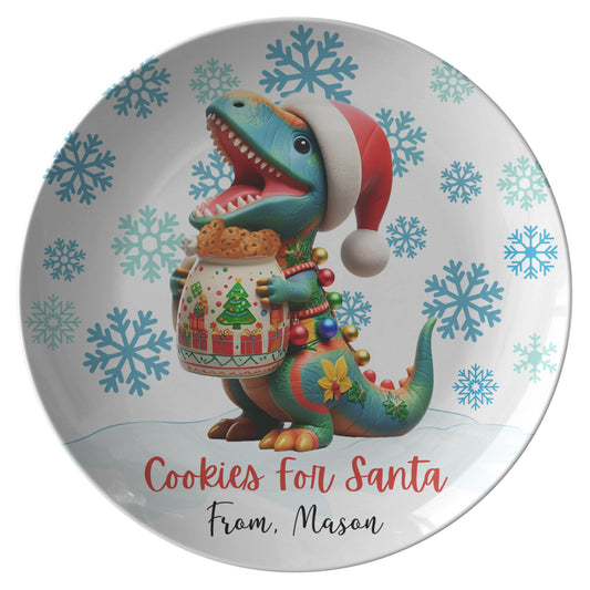 Dino Santa Cookie Plate